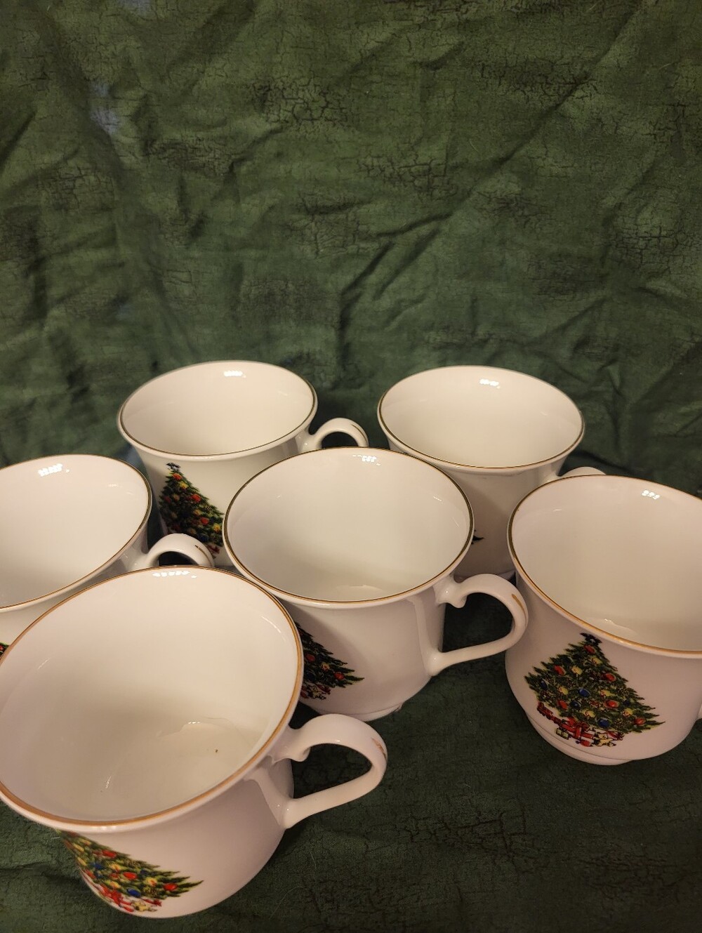Seagull Fine China Chistmas Tree Set Of 6 Mugs/cups - Picture 2 of 8